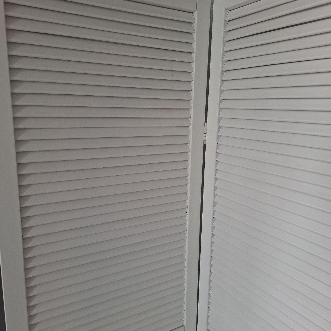 東谷○間仕切り/パーテーション/3連/木製/天然木/白