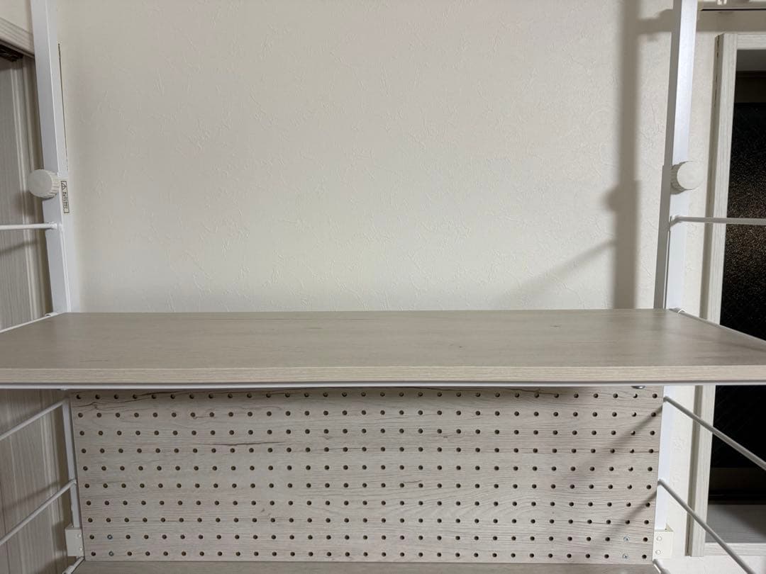 Nポルダ　幅80 ホワイトウォッシュ　壁面収納　棚