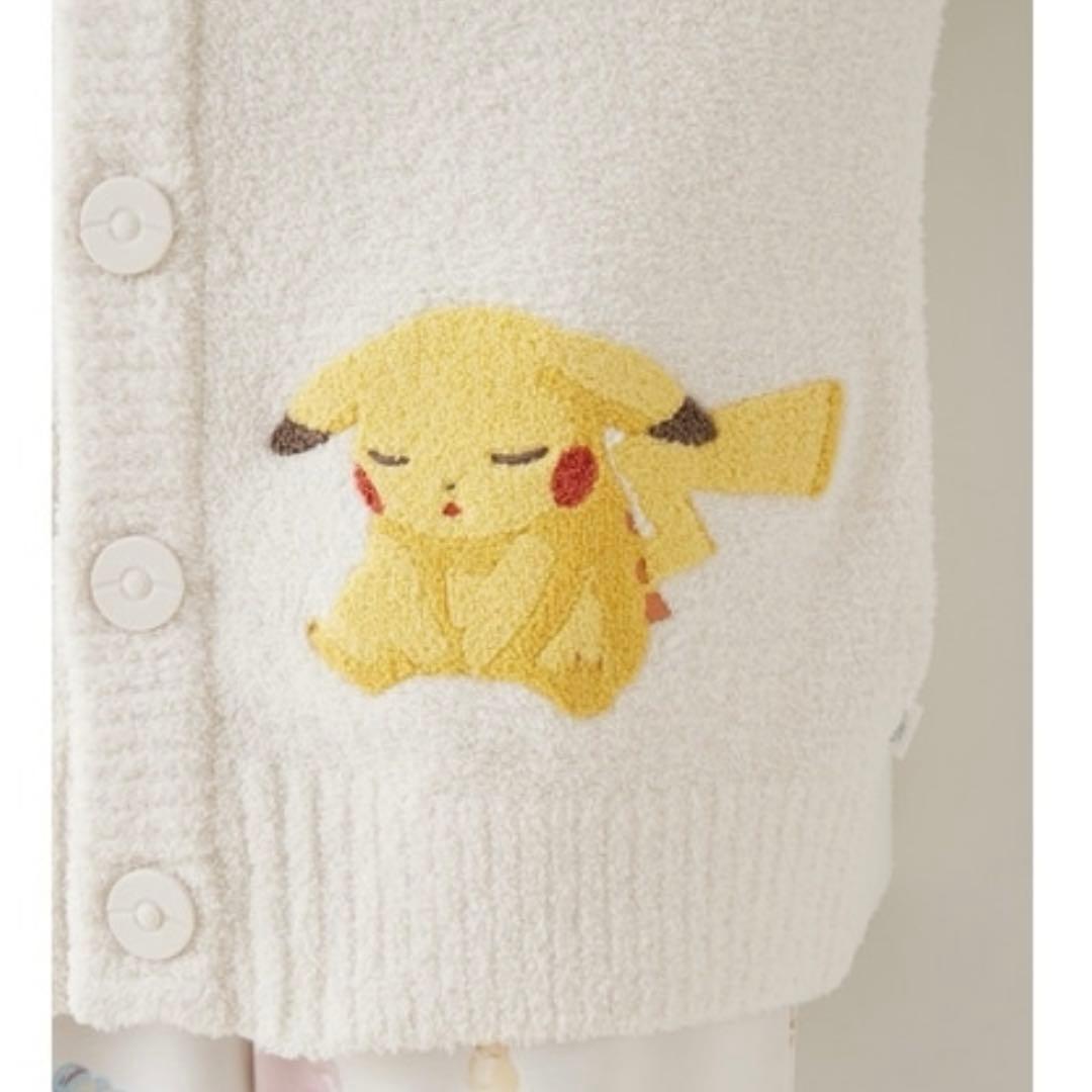 ジェラートピケ ピカチュウ ベビモコジャガードショールカーディガン S-Mサイズ