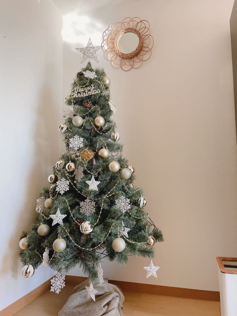 ライト付き クリスマスツリー 約150cm