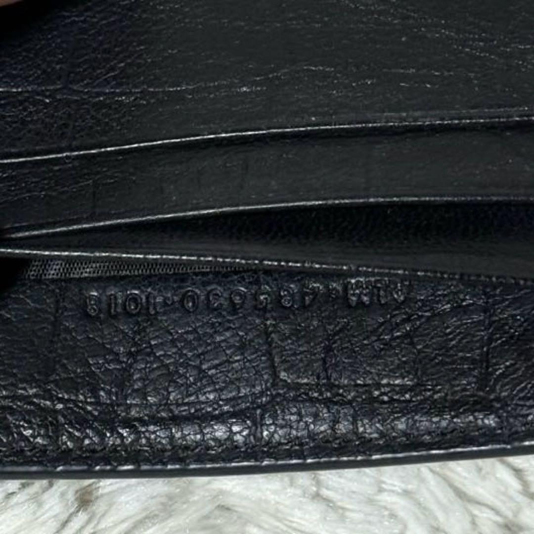 ⭐️未使用級⭐️　サンローラン　YSLカサンドラ　クロコ型押し　マネークリップ