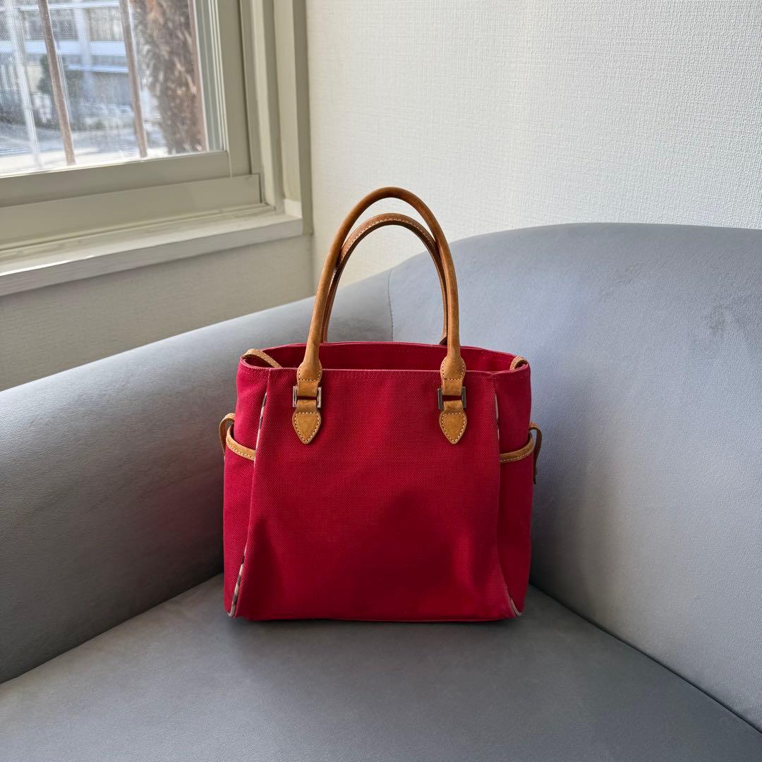 バーバリー ブルーレーベル トートバッグ ハンドバッグ キャンバス 革