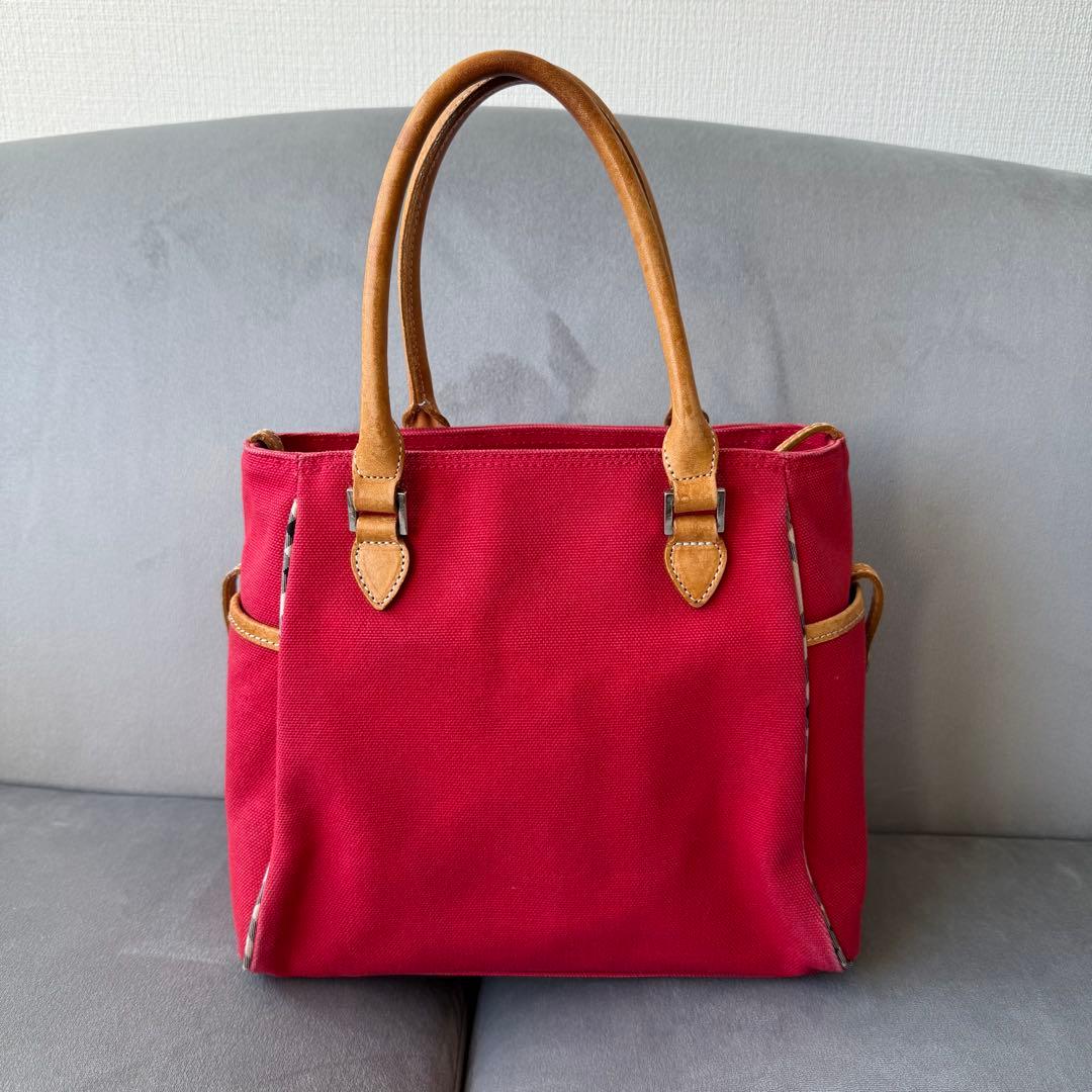 バーバリー ブルーレーベル トートバッグ ハンドバッグ キャンバス 革