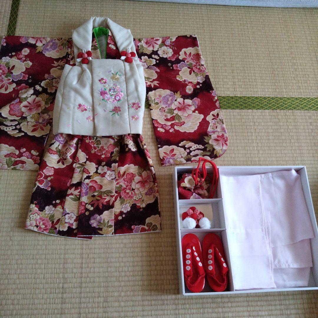 七五三　３歳　被布セット　女の子　未使用品有☆刺繍半衿付き半襦袢・草履シューズ付