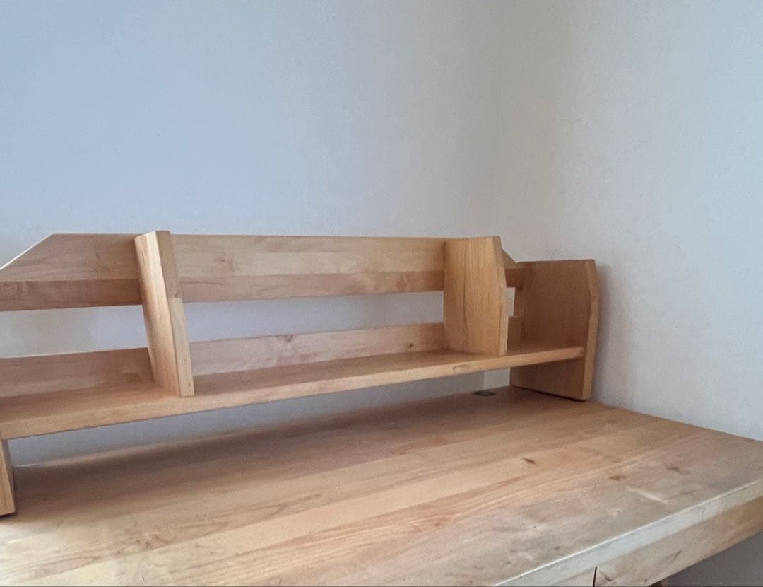 ACTUS 勉強机　REVE 木製シンプルデスク 上棚付き　アクタス