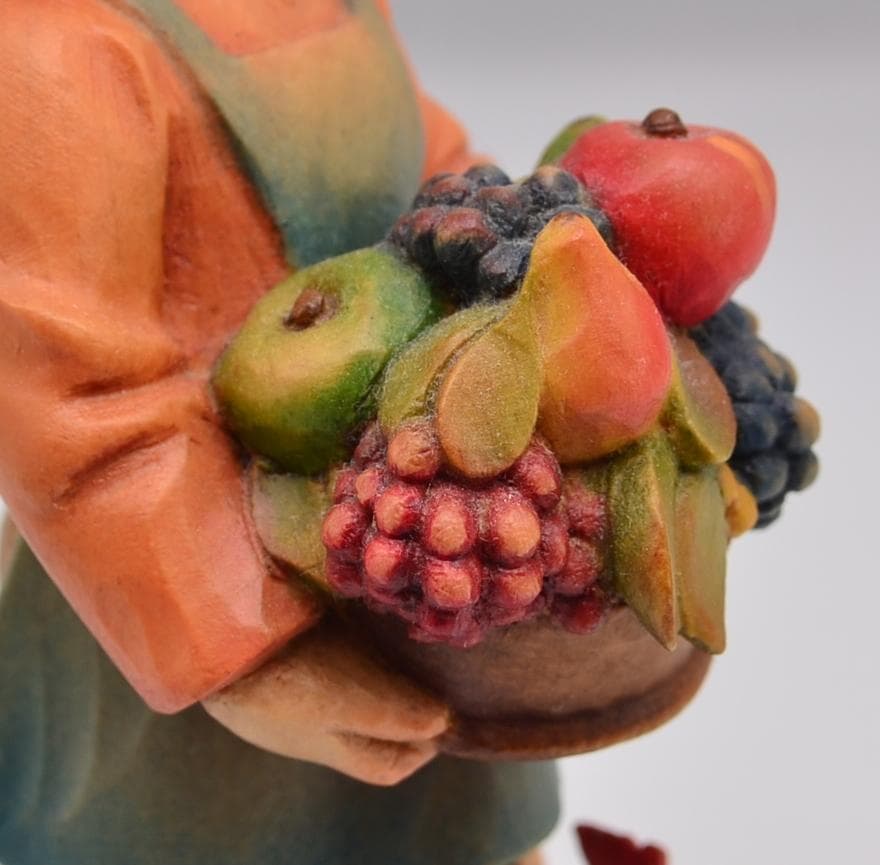 収穫　アンリ　ANRI　フェランディス　木彫り人形　イタリア　16ｃｍ　限定品