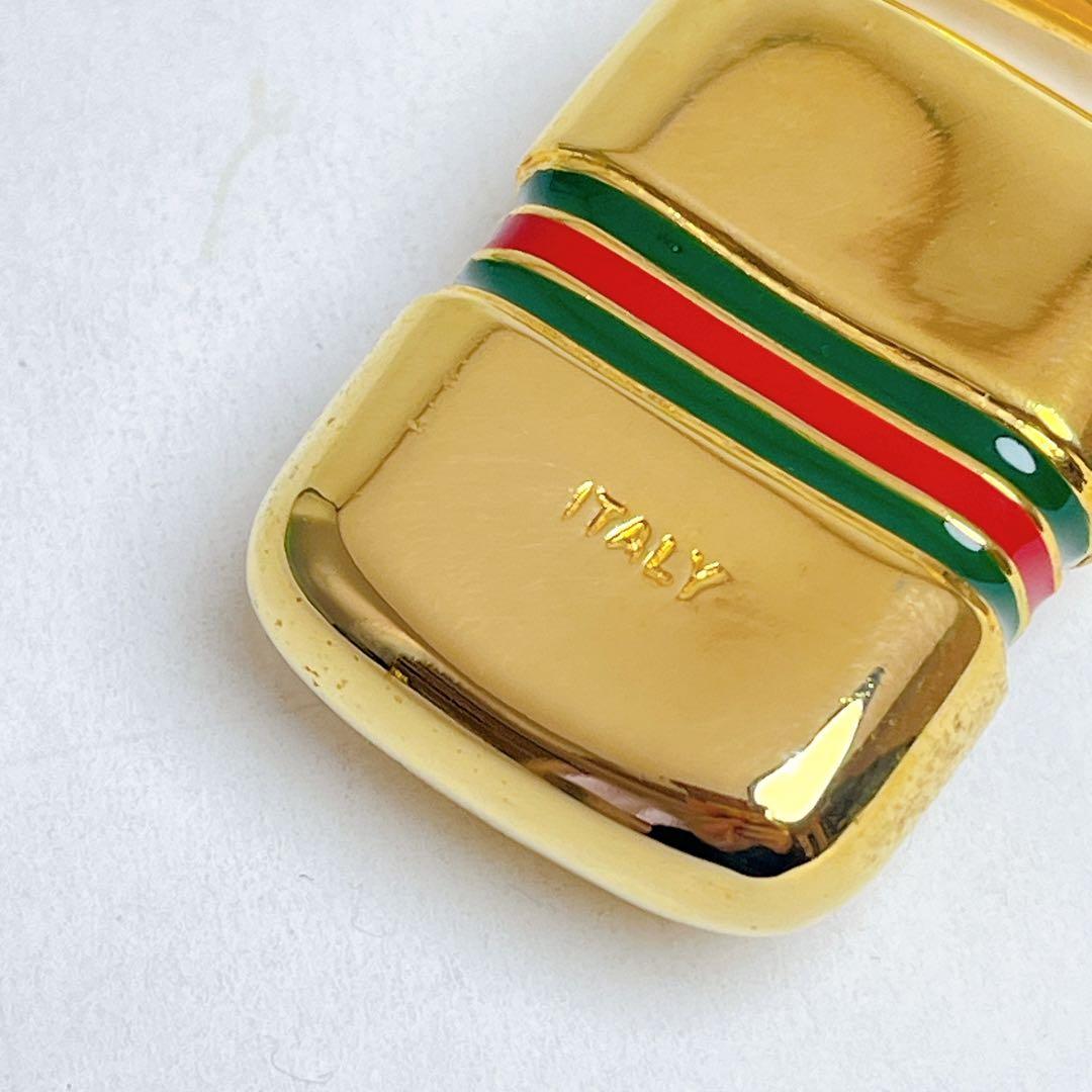 グッチ　シェリーライン　ヴィンテージ　キーリング　ゴールド