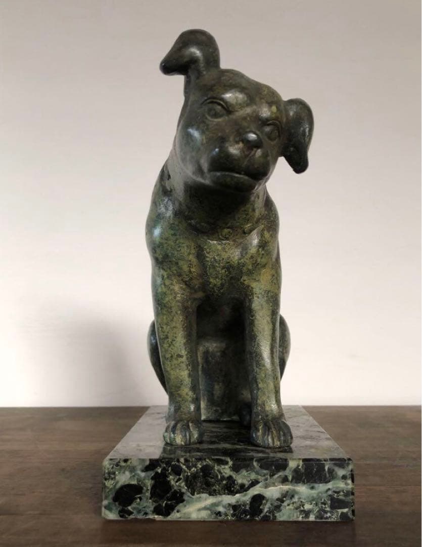 青銅 ビクター 犬の置物 日本ビクター株式会社 ニッパー 犬 VICTOR