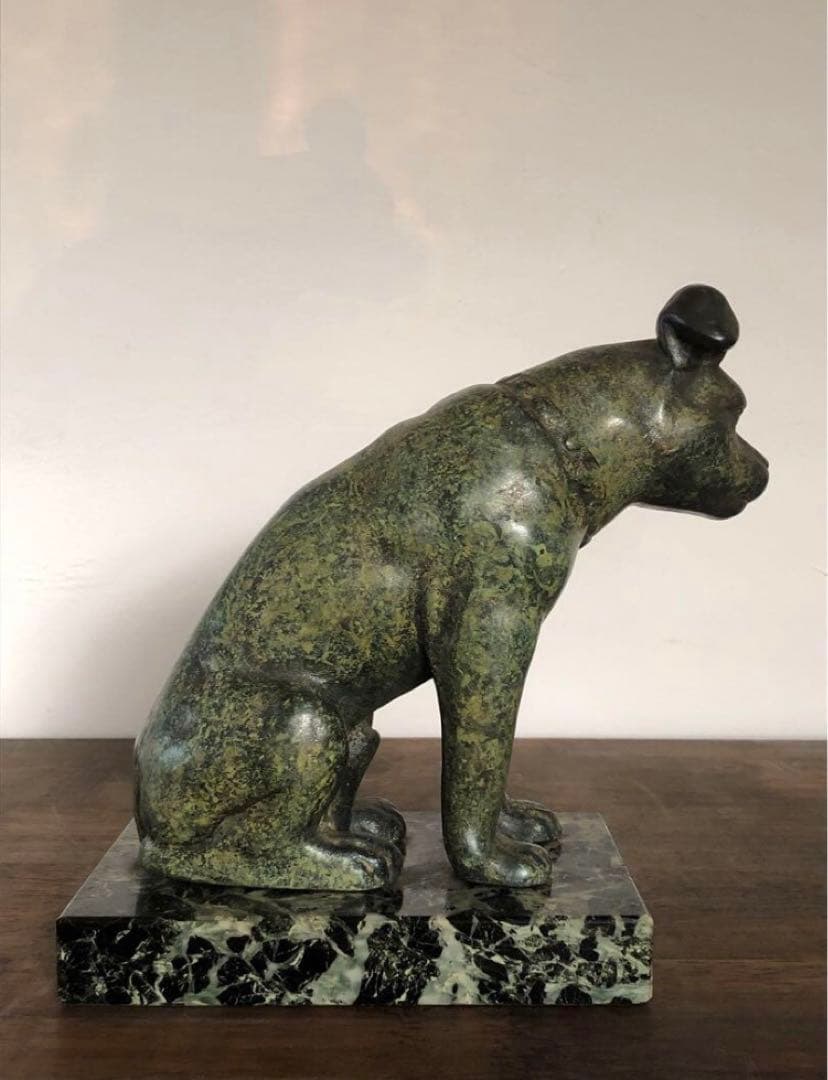 青銅 ビクター 犬の置物 日本ビクター株式会社 ニッパー 犬 VICTOR