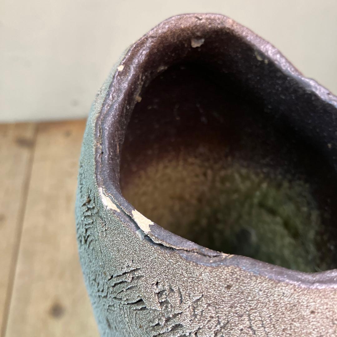 C-壁 信楽焼 花器 花瓶 壺 陶器 焼き物 和モダン 窯変 グラデーション