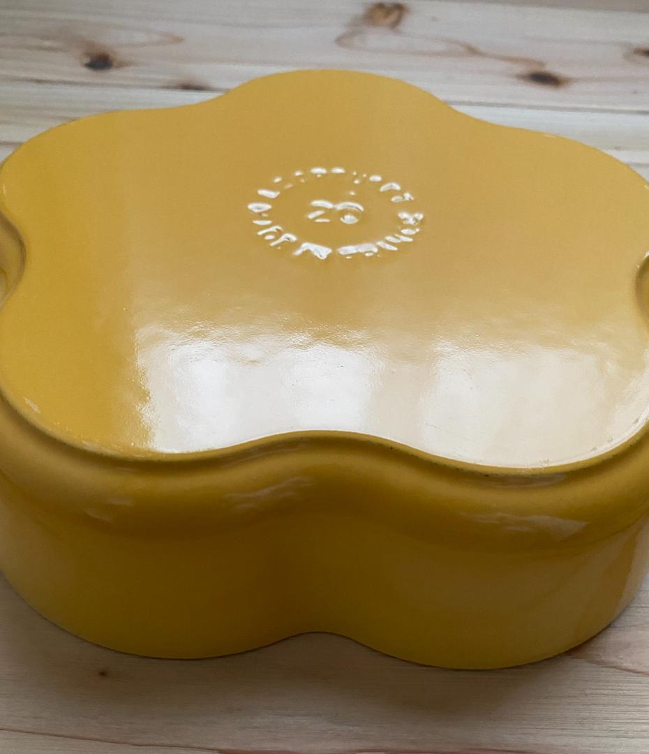 LE CREUSET 　プレート フルール　 20cm ハニー