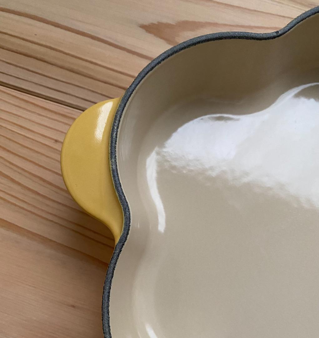 LE CREUSET 　プレート フルール　 20cm ハニー