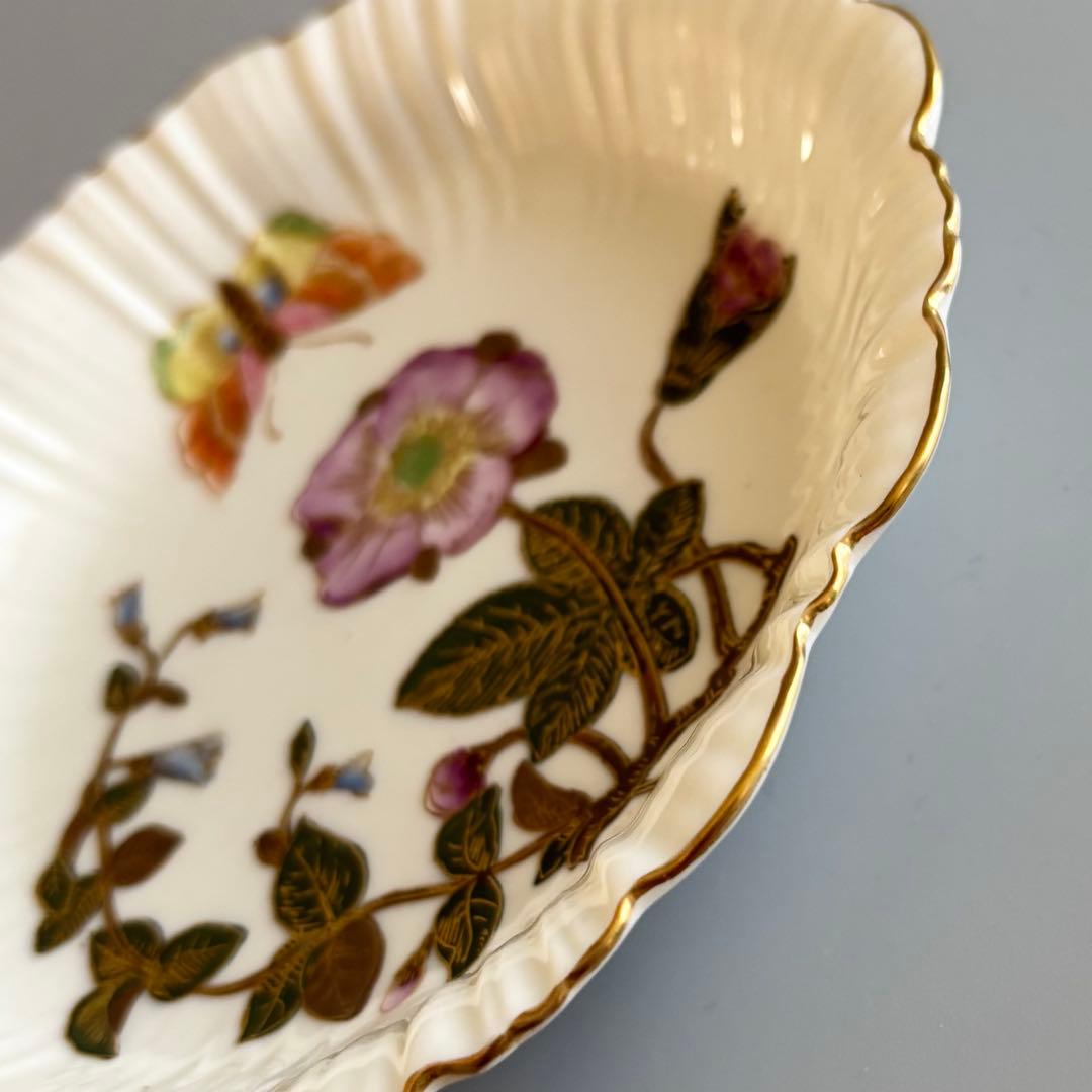 英国製アンティーク　1880年代　ロイヤルウースター　野薔薇と蝶⚫︎特注品・稀少品