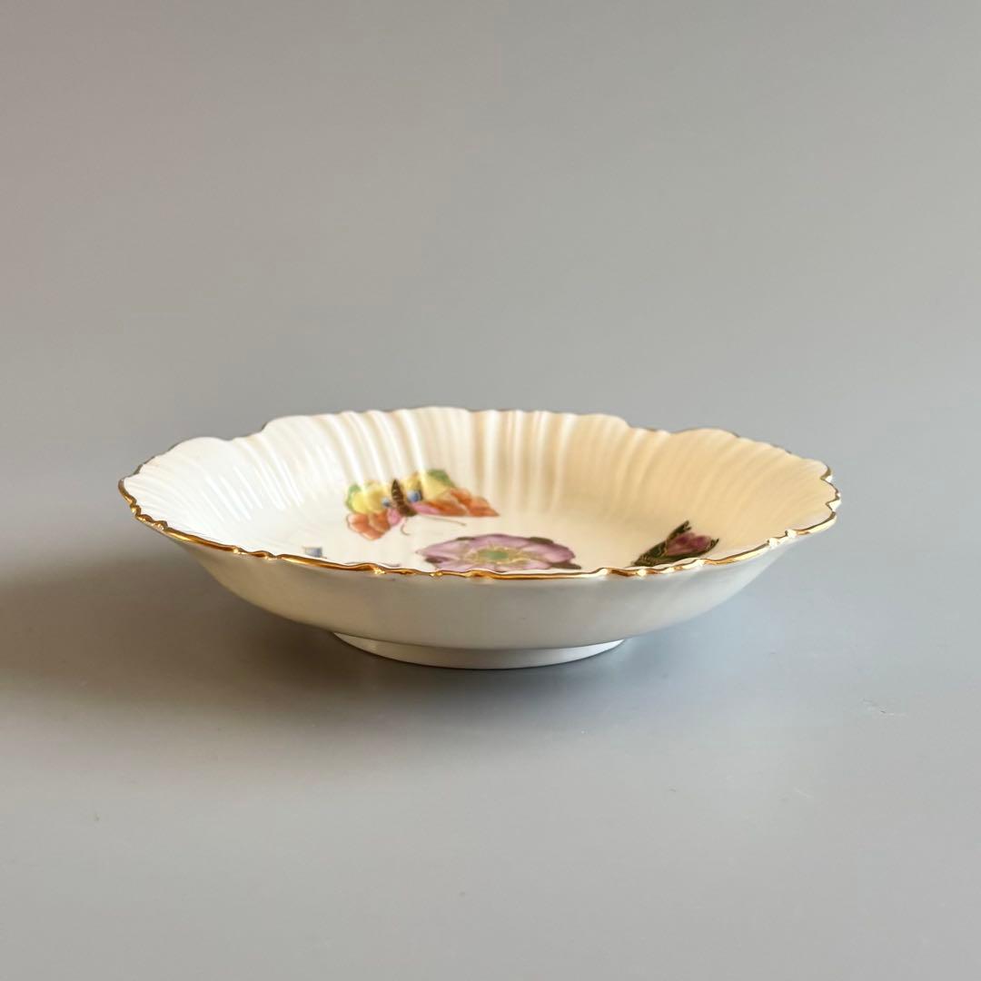 英国製アンティーク　1880年代　ロイヤルウースター　野薔薇と蝶⚫︎特注品・稀少品