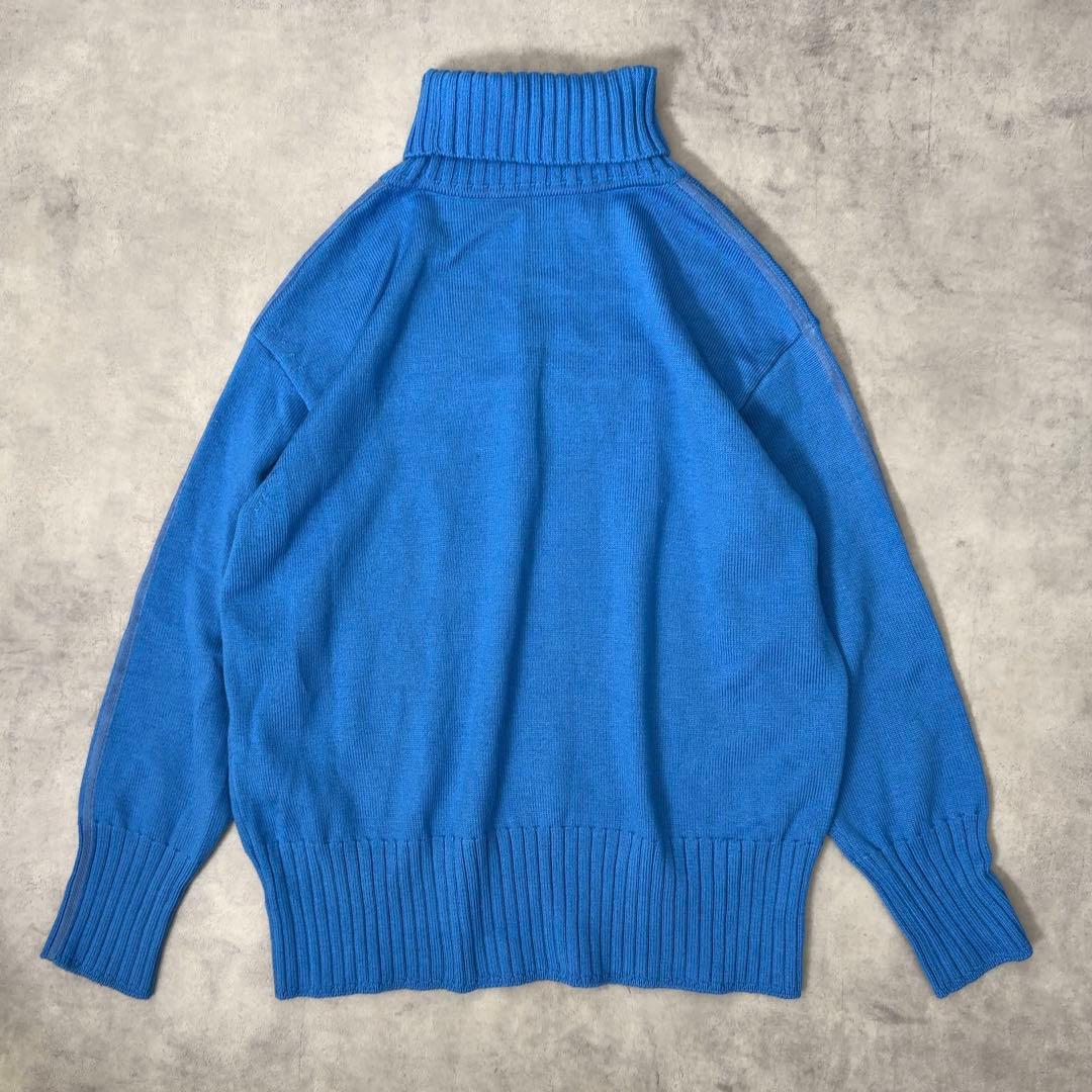 【セオリーリュクス】タートルネックニット 38 きれい色 ブルー 近年モデル