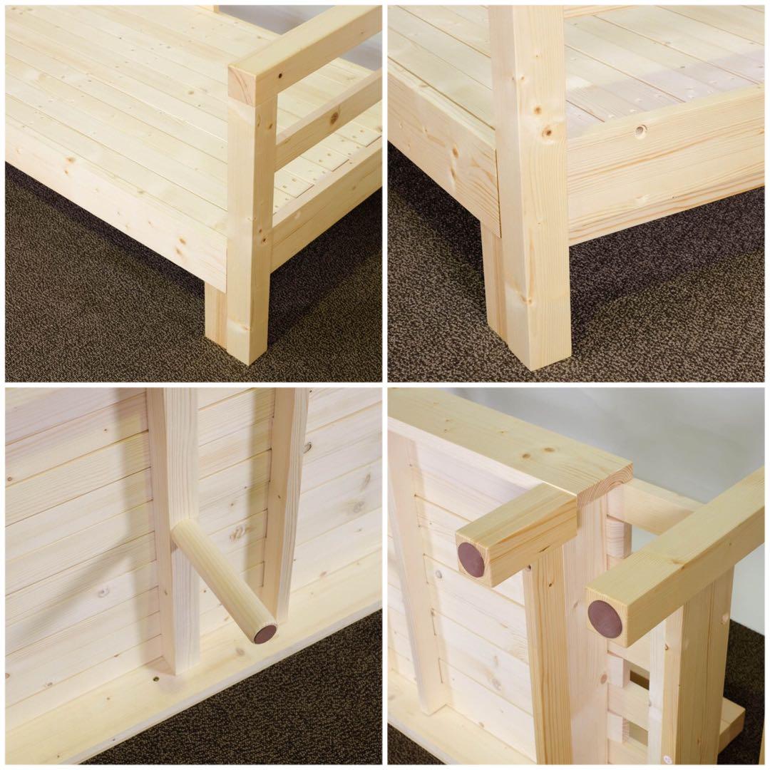 E 新品 北欧 パイン材 ソファベッド ブラウン すのこベッド ソファ ベッド