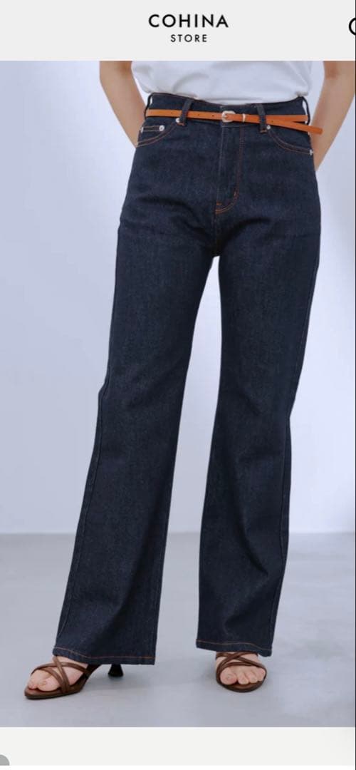 最終値下げ新品タグ付き☆コヒナ　ブーツカット regular XS インディゴ