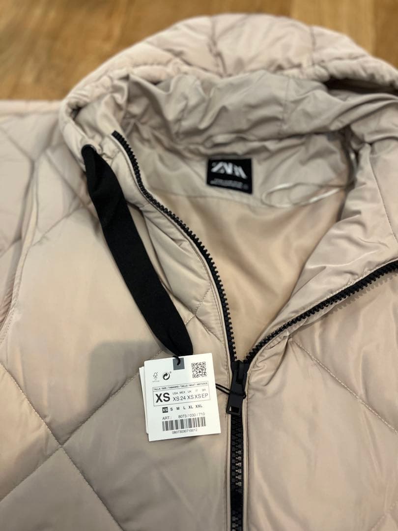 新品♡完売品　ZARA キルティングパフロングベスト