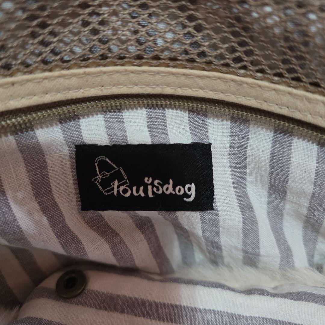 ✨希少LA発Louisdogファー付きペットキャリーバッグ ファーは取り外し可能