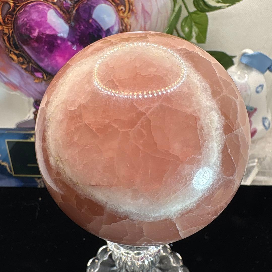 レア♡ピンクカルサイト♡ホワイトカルサイト共生スフィアNo.2583