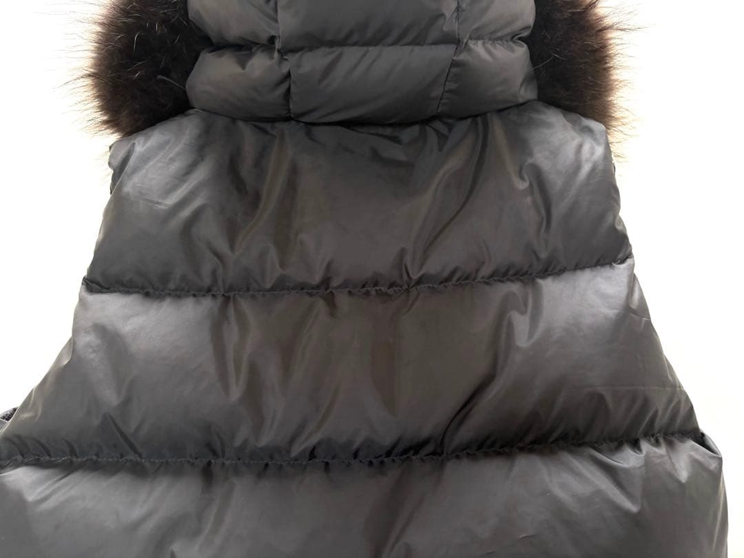 ナノユニバース　西川ダウン　ダウンベスト　2way ファー着脱可　サイズ38 黒