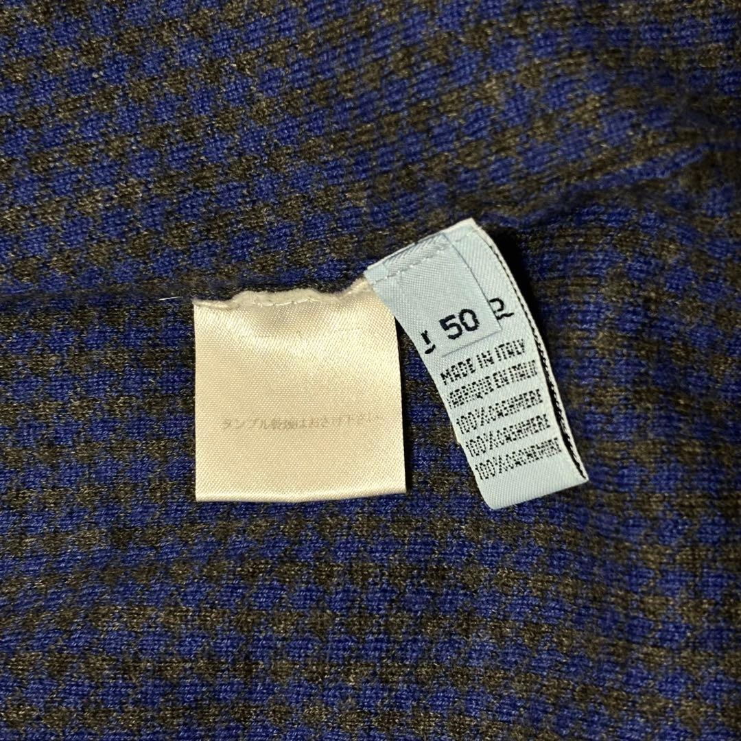 美品 malo カシミヤ100 ドライバーズ ニット カーディガン ジップ XL