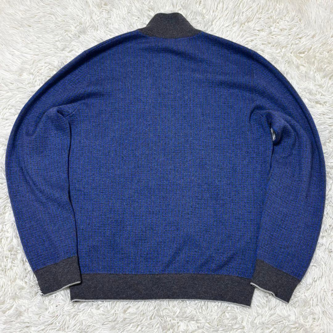 美品 malo カシミヤ100 ドライバーズ ニット カーディガン ジップ XL