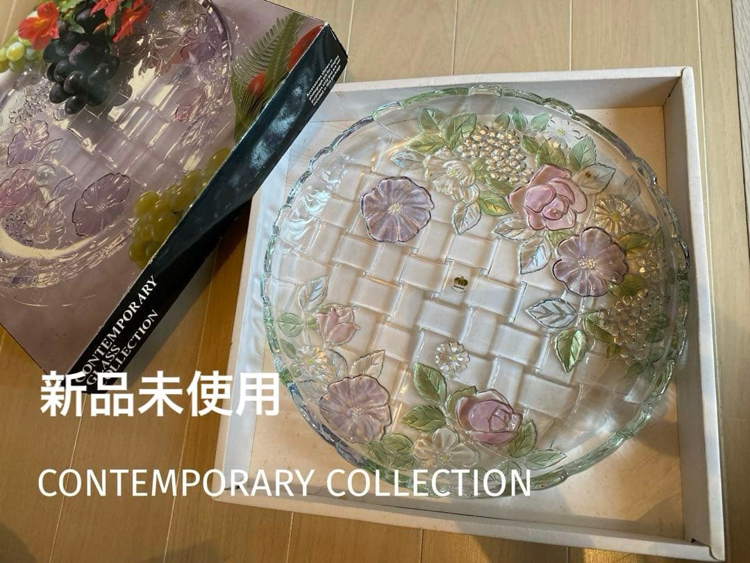 新品未使用　CONTEMPORARY COLLECTION ガラスプレート　大皿