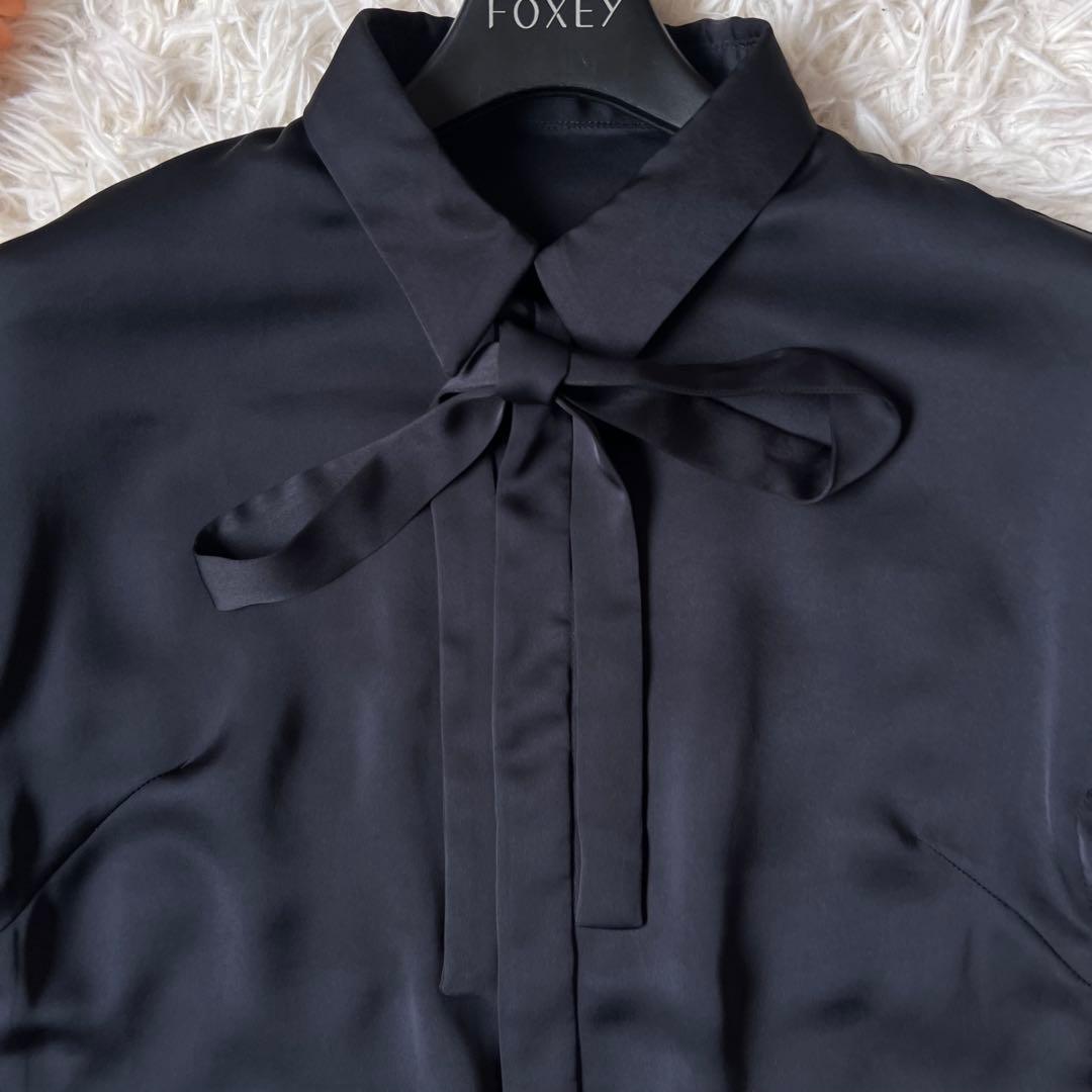 SHE Tokyo シートーキョー ボウタイ リボン ブラウス ネイビー