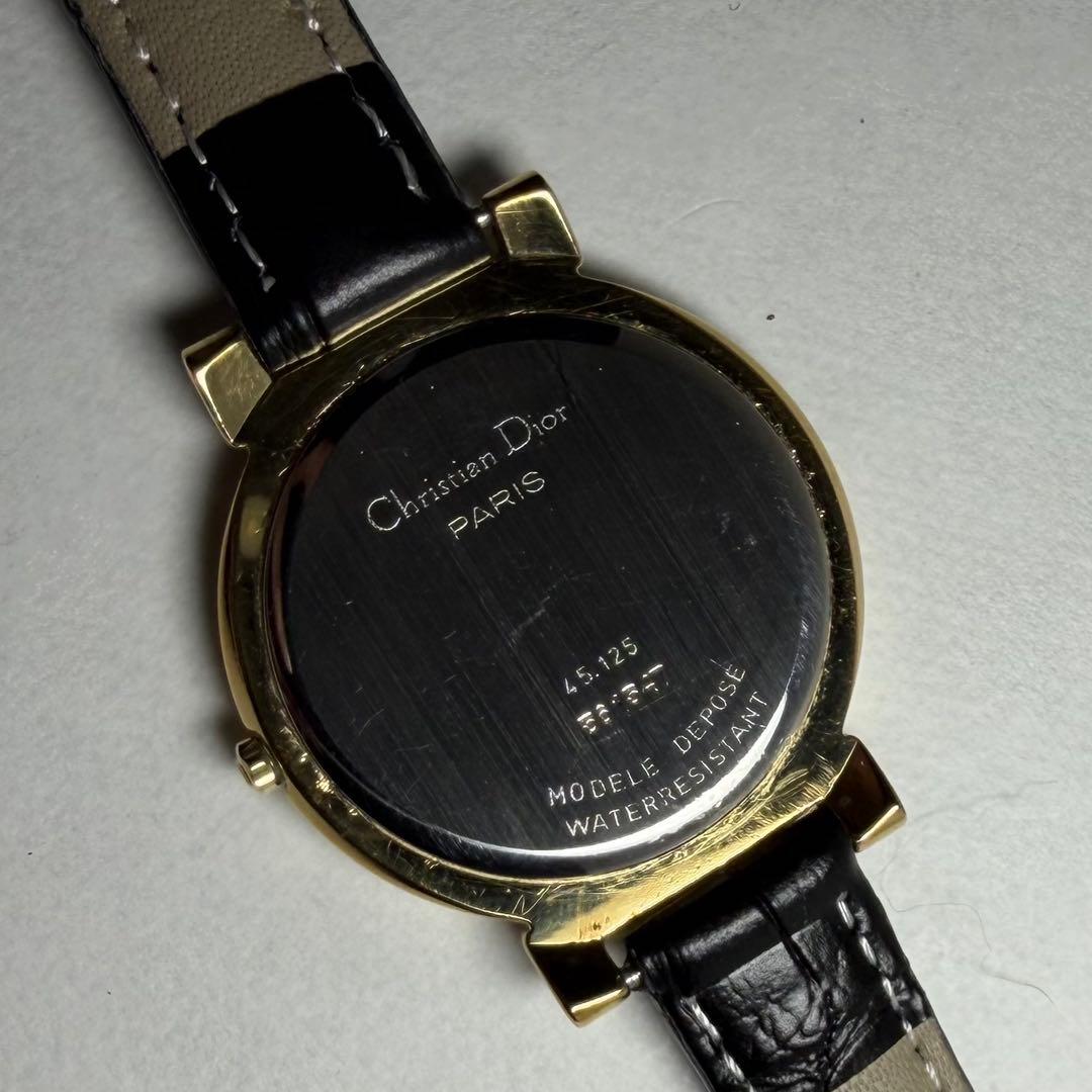 【稼働/新品電池/新品ベルト】ディオール 腕時計 45.125 クォーツ デイト