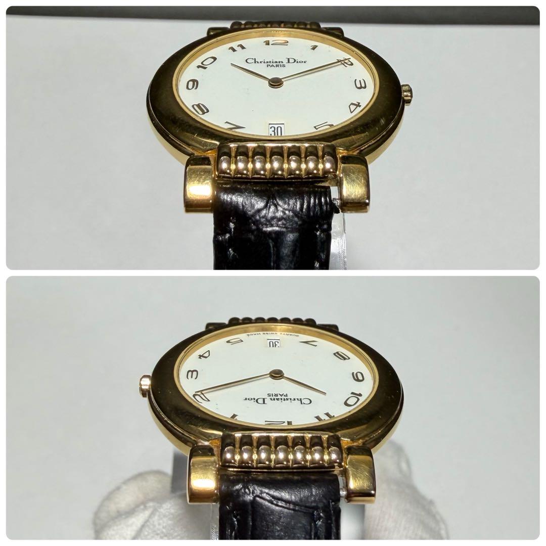【稼働/新品電池/新品ベルト】ディオール 腕時計 45.125 クォーツ デイト