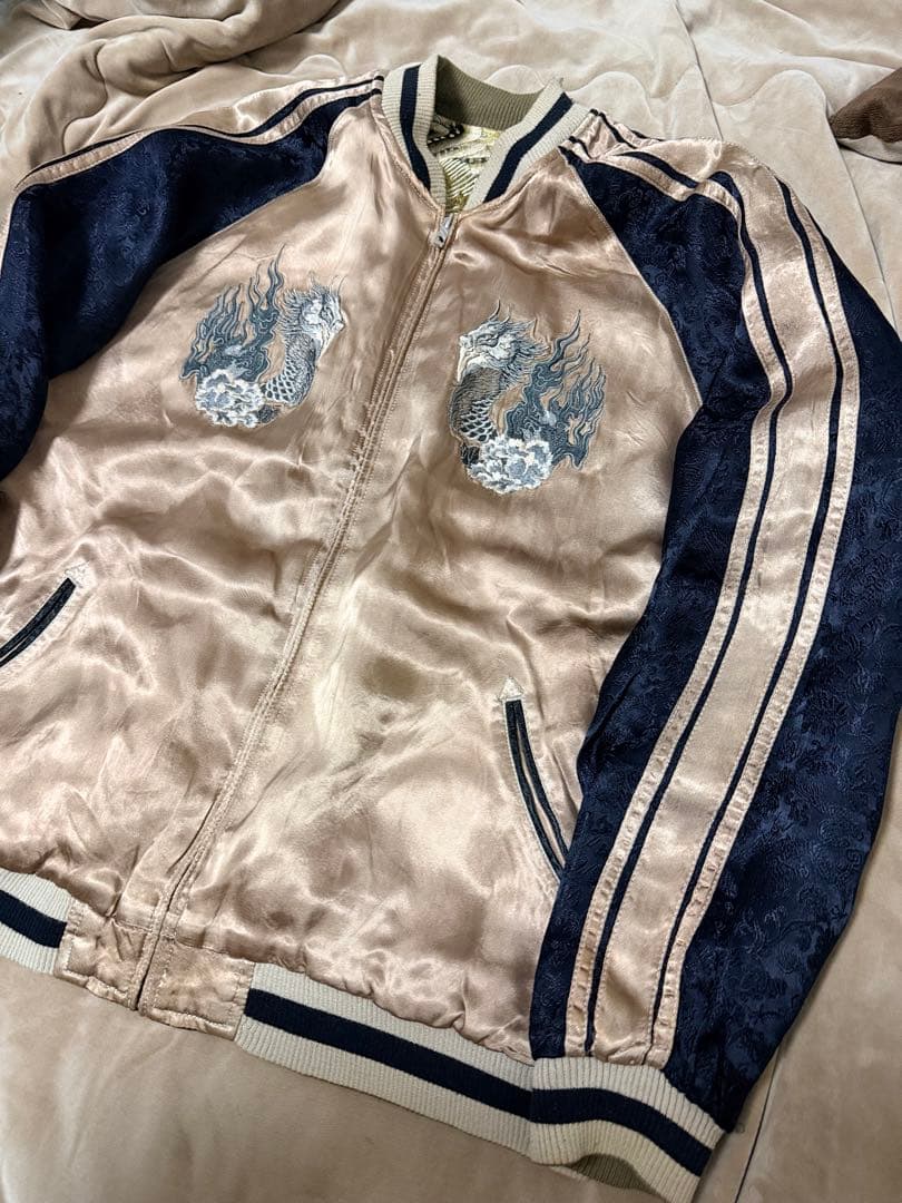 ２面用 Japanese Script 鳥 日本限定スカジャン vintage