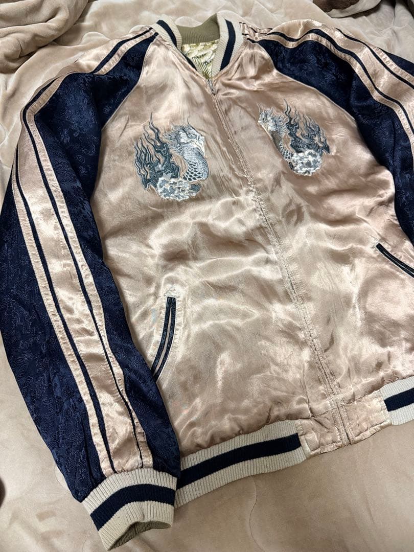 ２面用 Japanese Script 鳥 日本限定スカジャン vintage