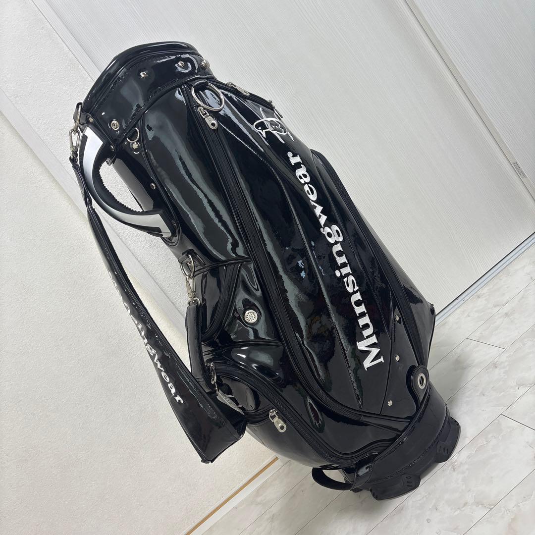 マンシングウェア MUNSINGWEAR ブラック エナメルキャディーバッグ