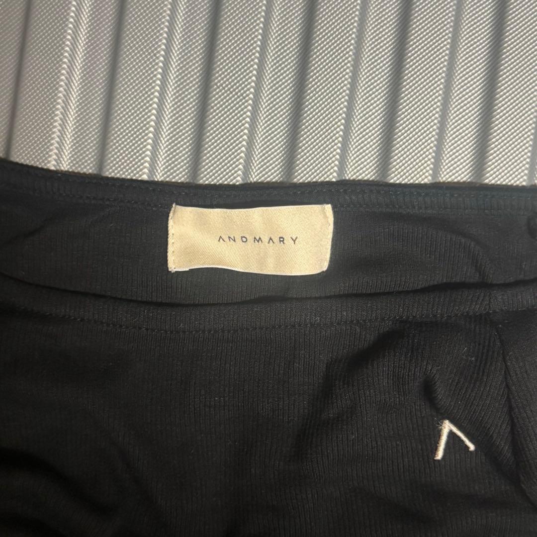 トップス andmary Ravi fur tops black