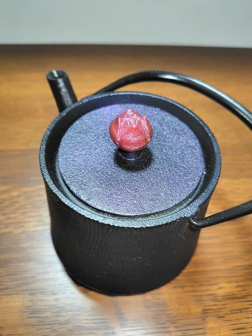 (株)及富　南部鉄器製 黒急須 ステンレスフィルター付き