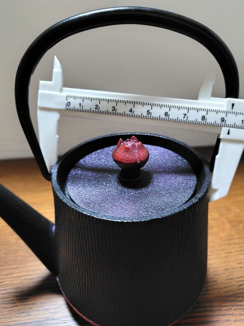 (株)及富　南部鉄器製 黒急須 ステンレスフィルター付き