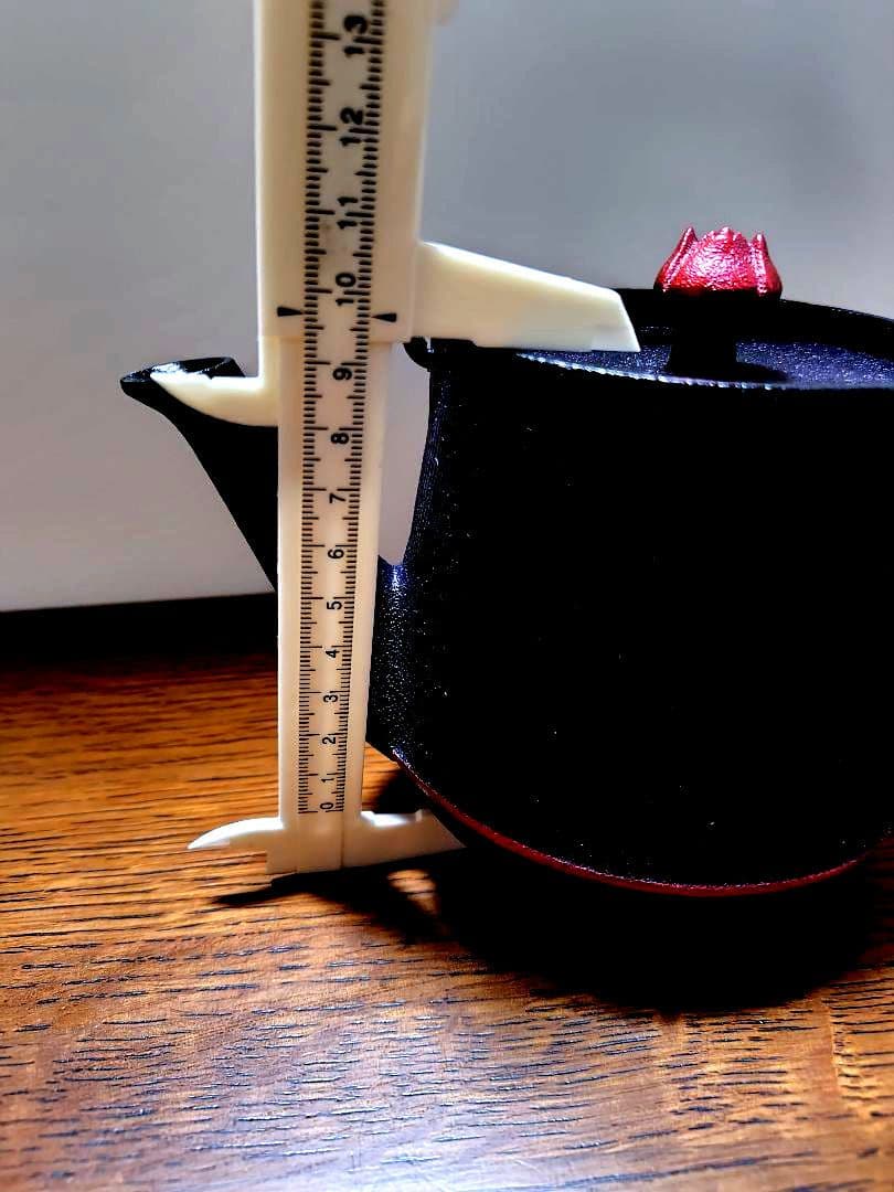 (株)及富　南部鉄器製 黒急須 ステンレスフィルター付き