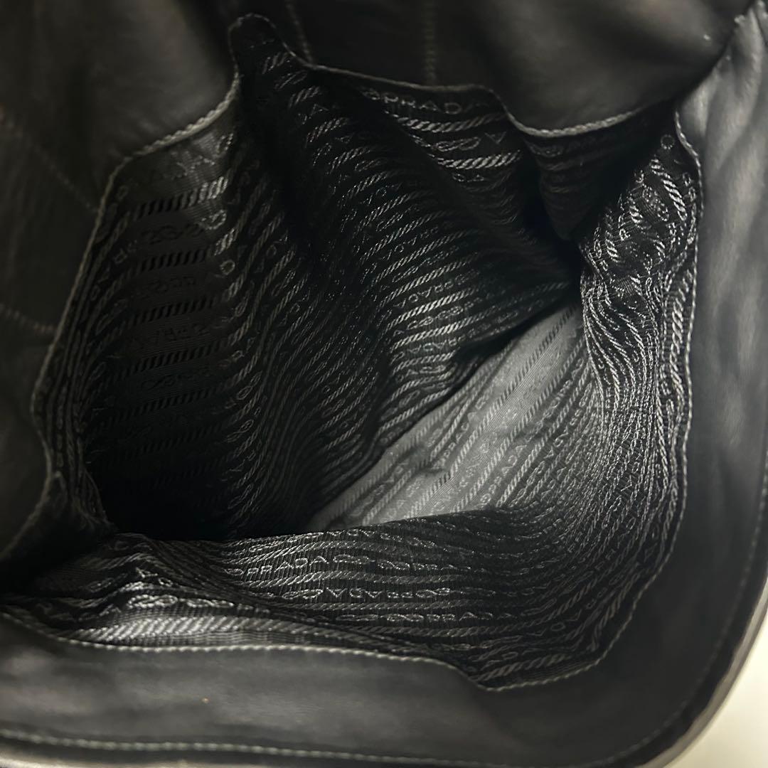 PRADA プラダ ハンドバッグ トートバッグ エンボスロゴ ブラックDMK専用