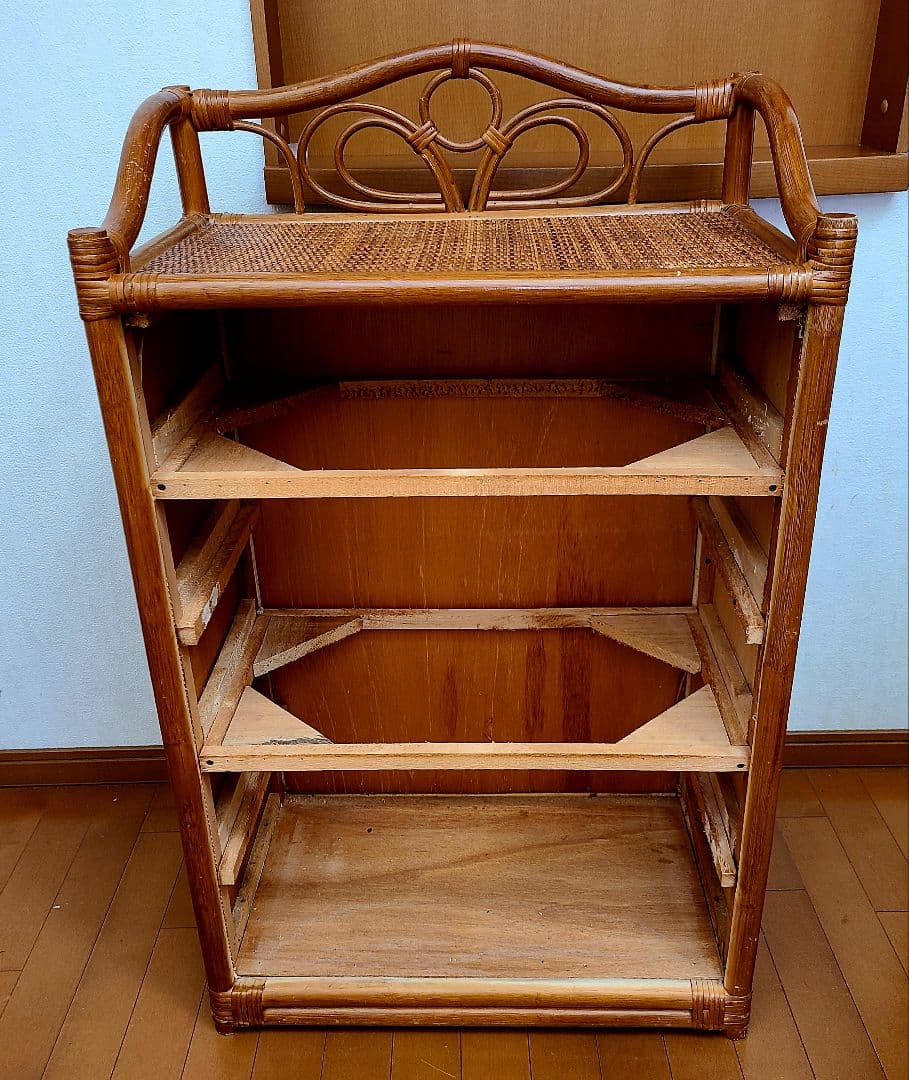 ラタン 籐 チェスト 家具 5段 タンス 箪笥 レトロ アンティーク ①