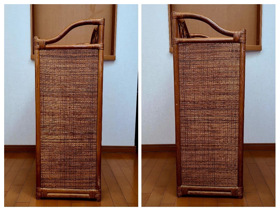 ラタン 籐 チェスト 家具 5段 タンス 箪笥 レトロ アンティーク ①