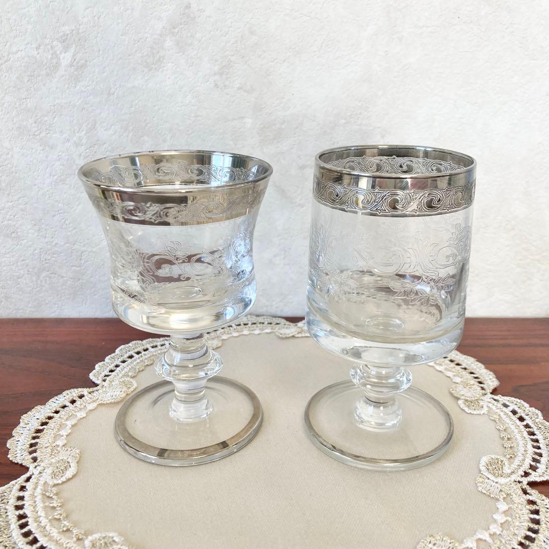 ヴェネツィアンガラス　ワイングラス　ショットグラス　ムラーノガラス　メディチ