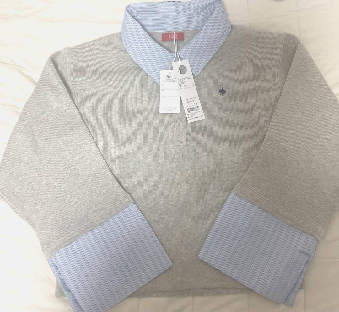 POLO BCSコラボ シャツカラーカフスニットプルオーバー ラグナムーン