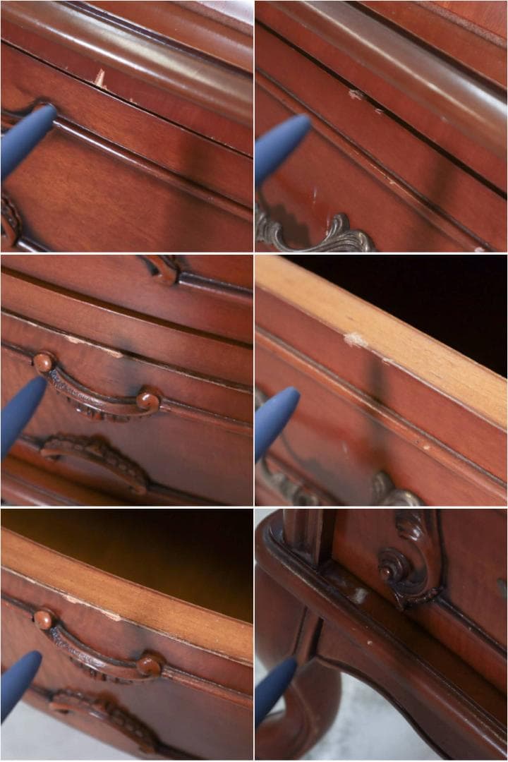 イタリア製 高級輸入家具 ライティングビューロー 鍵付き デスク 書斎