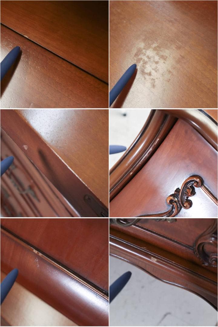 イタリア製 高級輸入家具 ライティングビューロー 鍵付き デスク 書斎