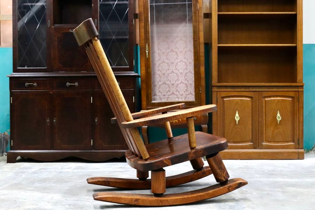 GMIK206○我楽堂 工房家具 ロッキングチェア 椅子 揺り椅子 IDC大塚家