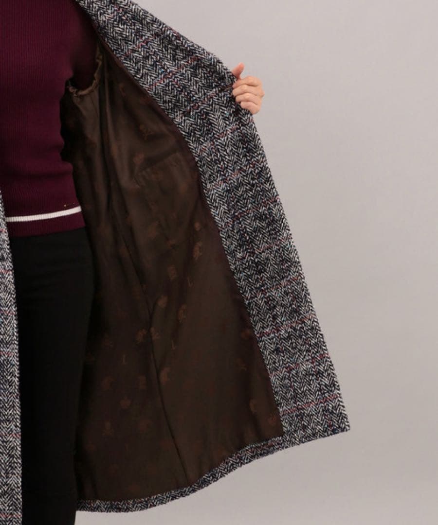 【新品】LOVELESS ヘリンボーンチェックダブルコート