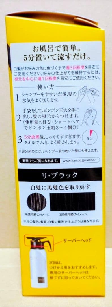 リライズ 　 白髪用髪色サーバー　リ・ブラック　ふんわり