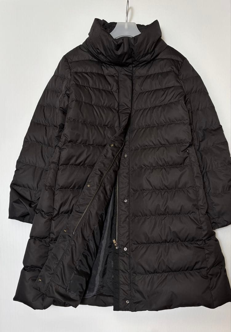 新品【リフレクト】ダウンコート　ショールカラー　フード　黒　大きいサイズ　ロング