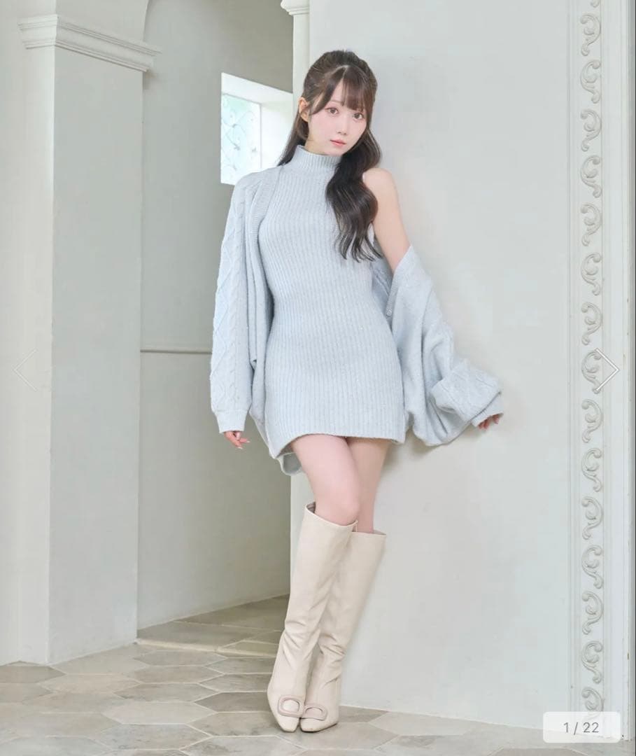 【定価以下】RoseMuse Glitter knit o/p set ロゼミュ